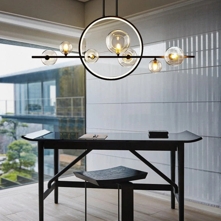 Minimal LED European Modern Ring Bubble Chandelier - Image 3