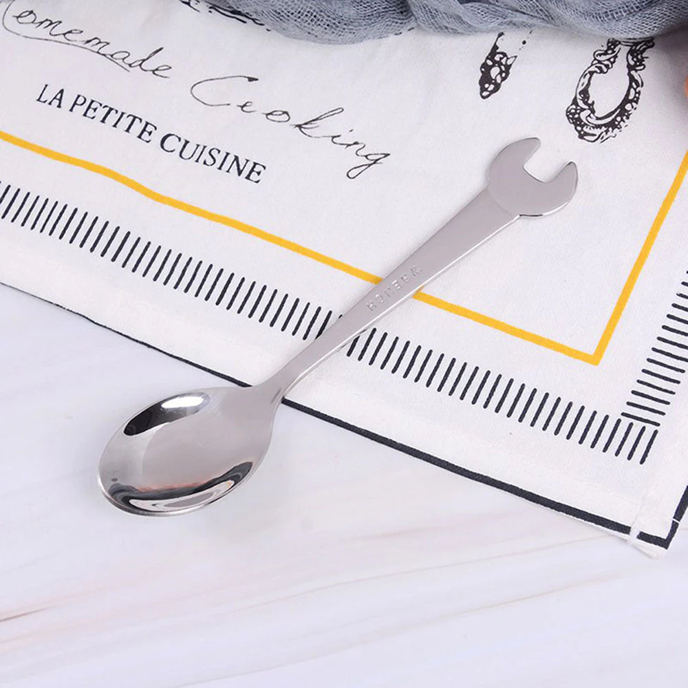 Creative Wrench Shape Fork Spoon Cutlery Set - Image 3