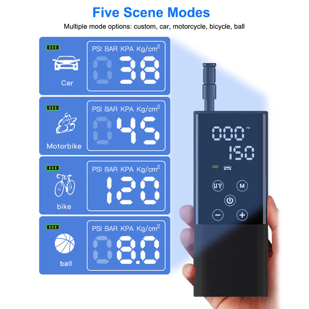Portable Touchscreen Electric Cordless Tire Inflator - Image 3