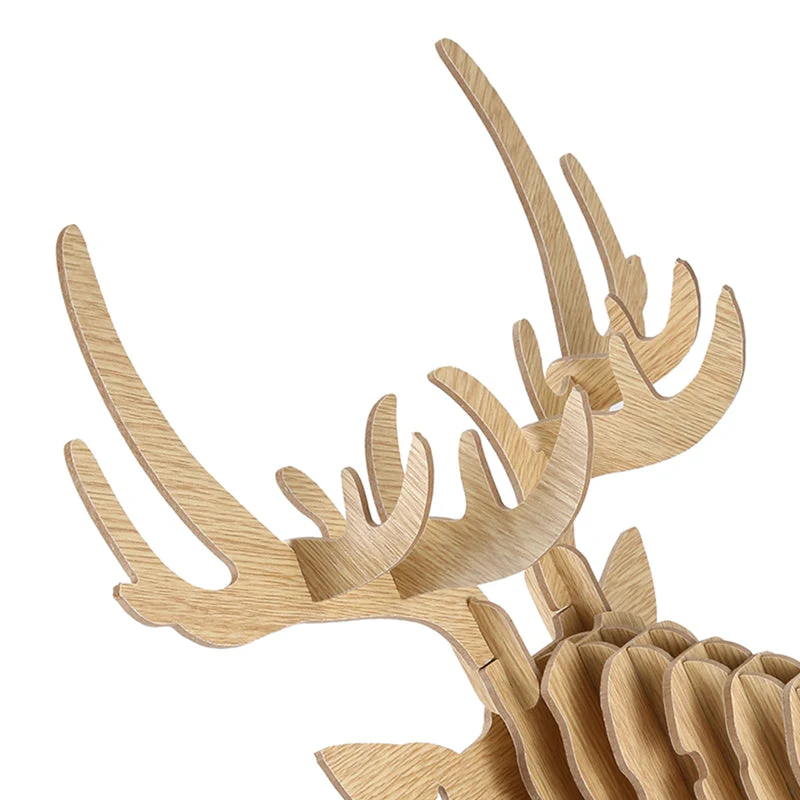 3D Puzzle Wooden Hanging Deer Head - Image 3