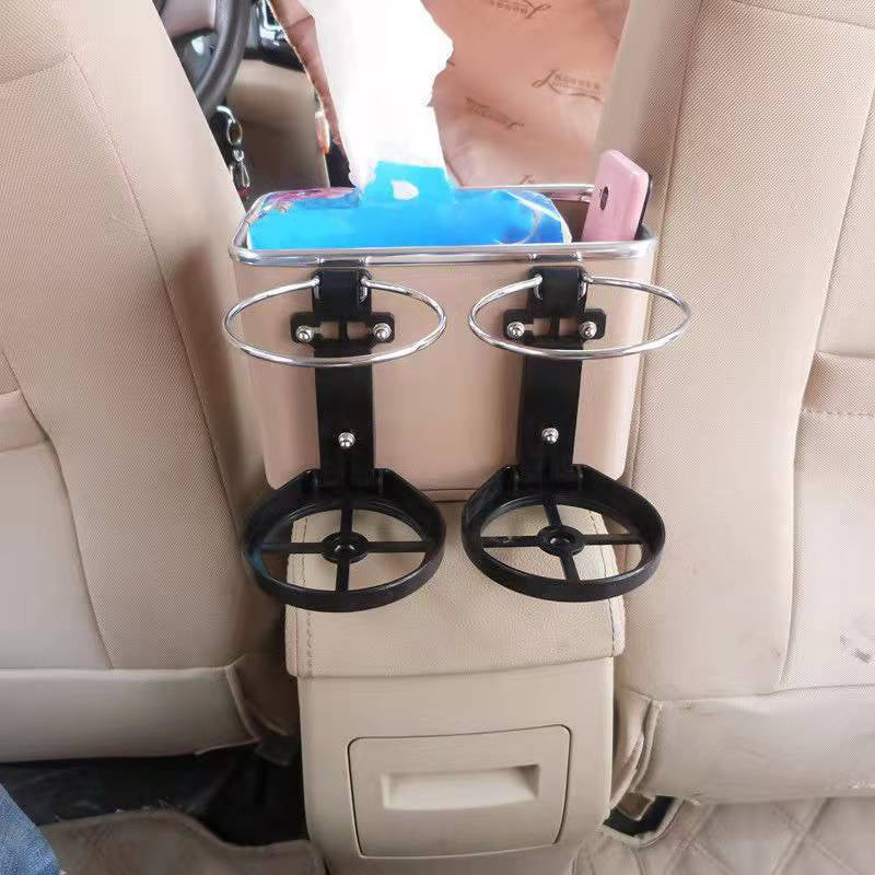 Large Capacity Bottle Holder Car Armrest Storage Box - Image 3