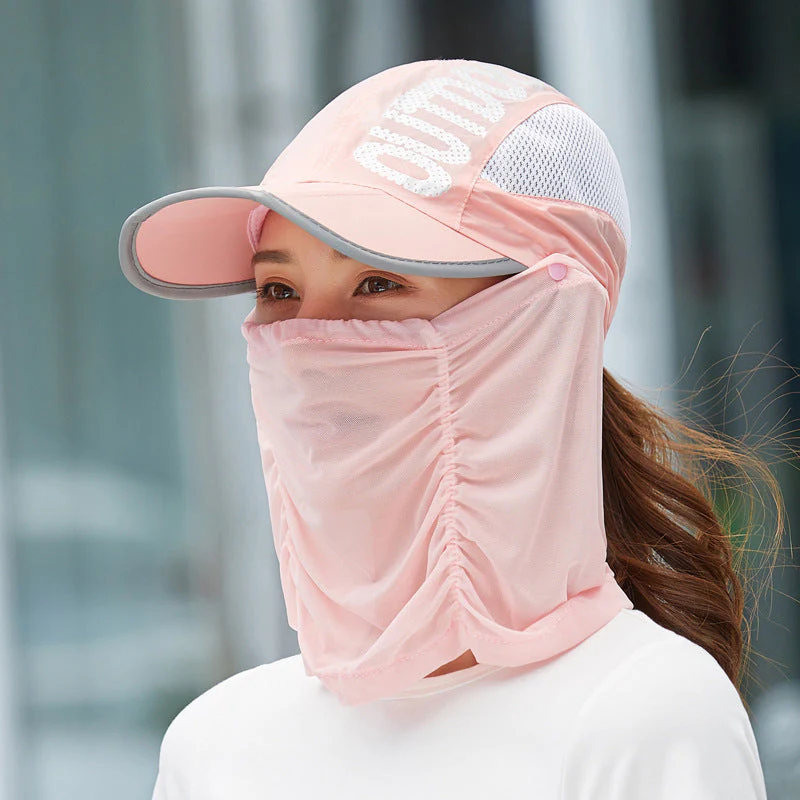 Anti-Ultraviolet Outdoor Breathable Summer Mask Hat - Image 1