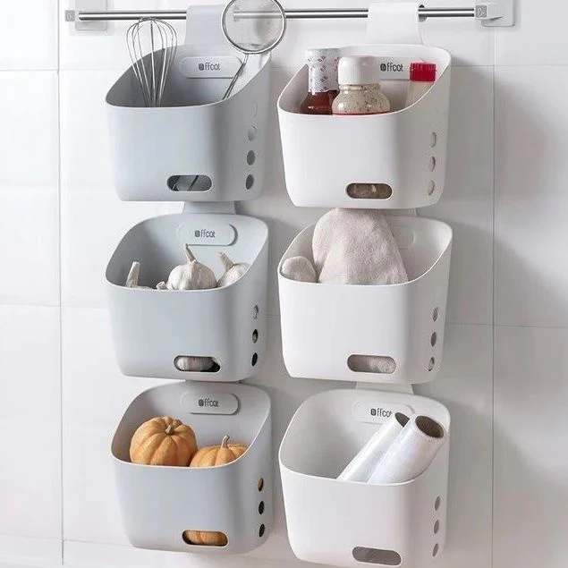 Wall-Mounted Simple Hanging Stackable Storage Basket - Image 3