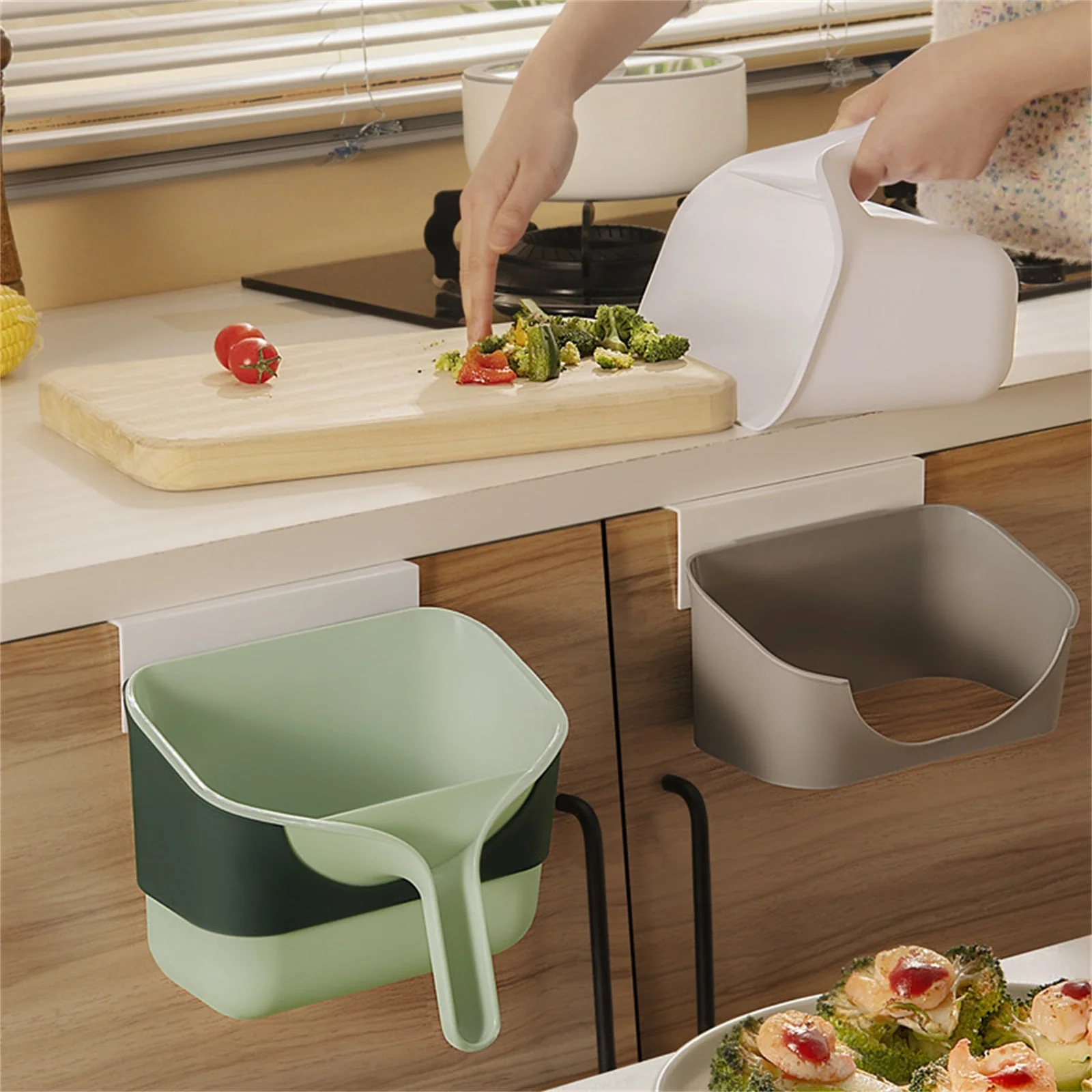 Cabinet Door Removable Kitchen Trash Can - Image 1