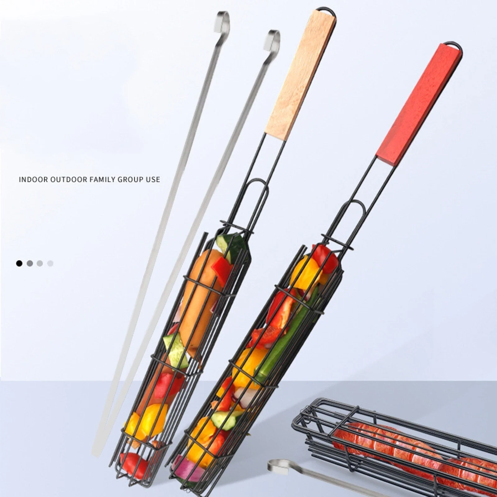 Barbecue Grilling Kebabs Basket - Image 3