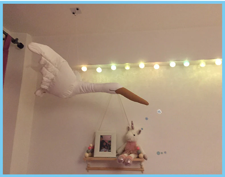 Creative Nursery Decor Hanging Swan Plush Doll - Image 2