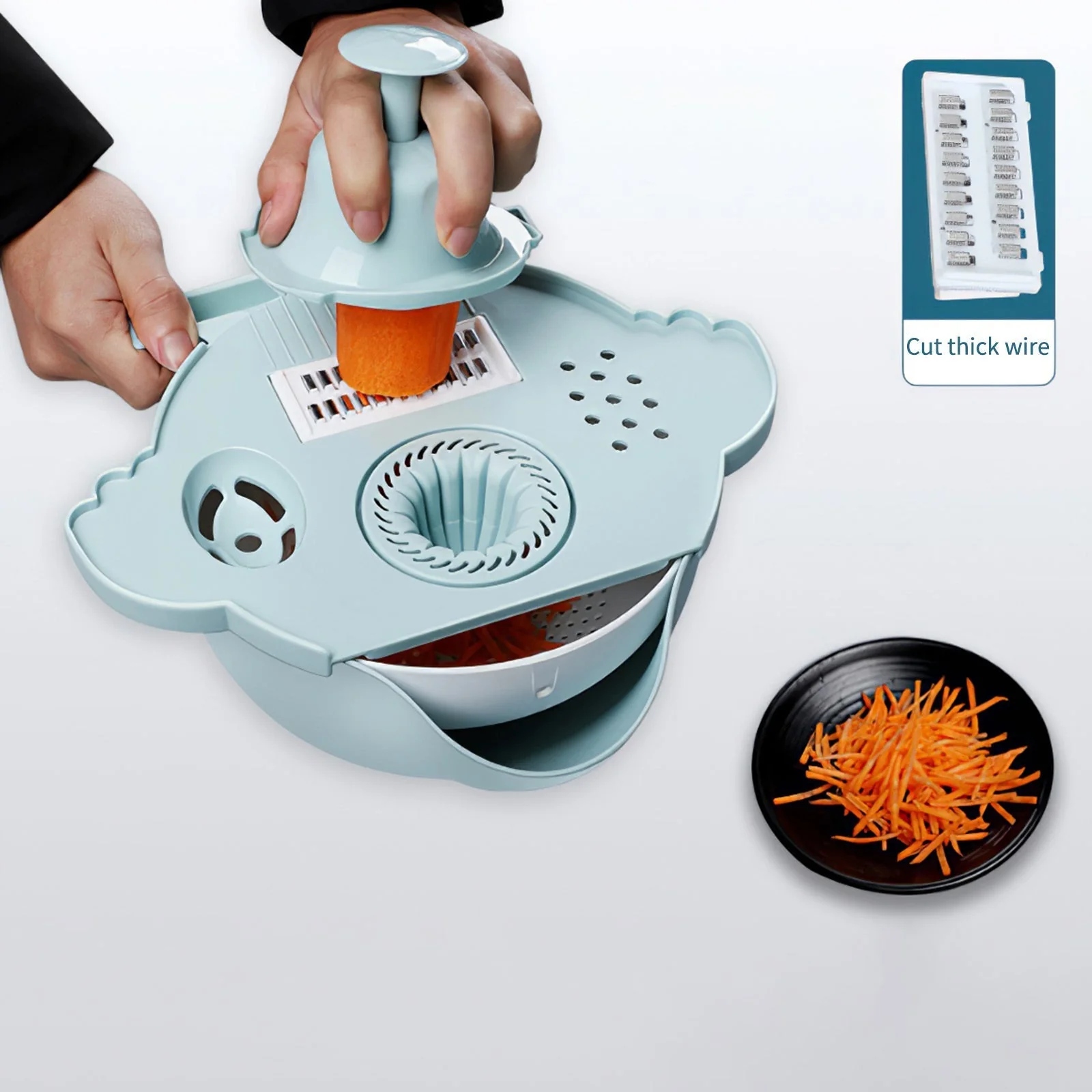 All-in-One Drain Basket Vegetable Grater - Image 2