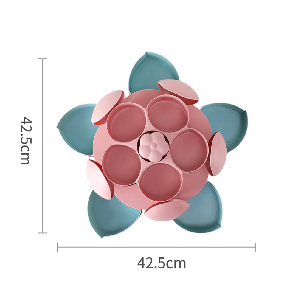 Two-Layer Rotating Flower Candy Snack Box - Image 3