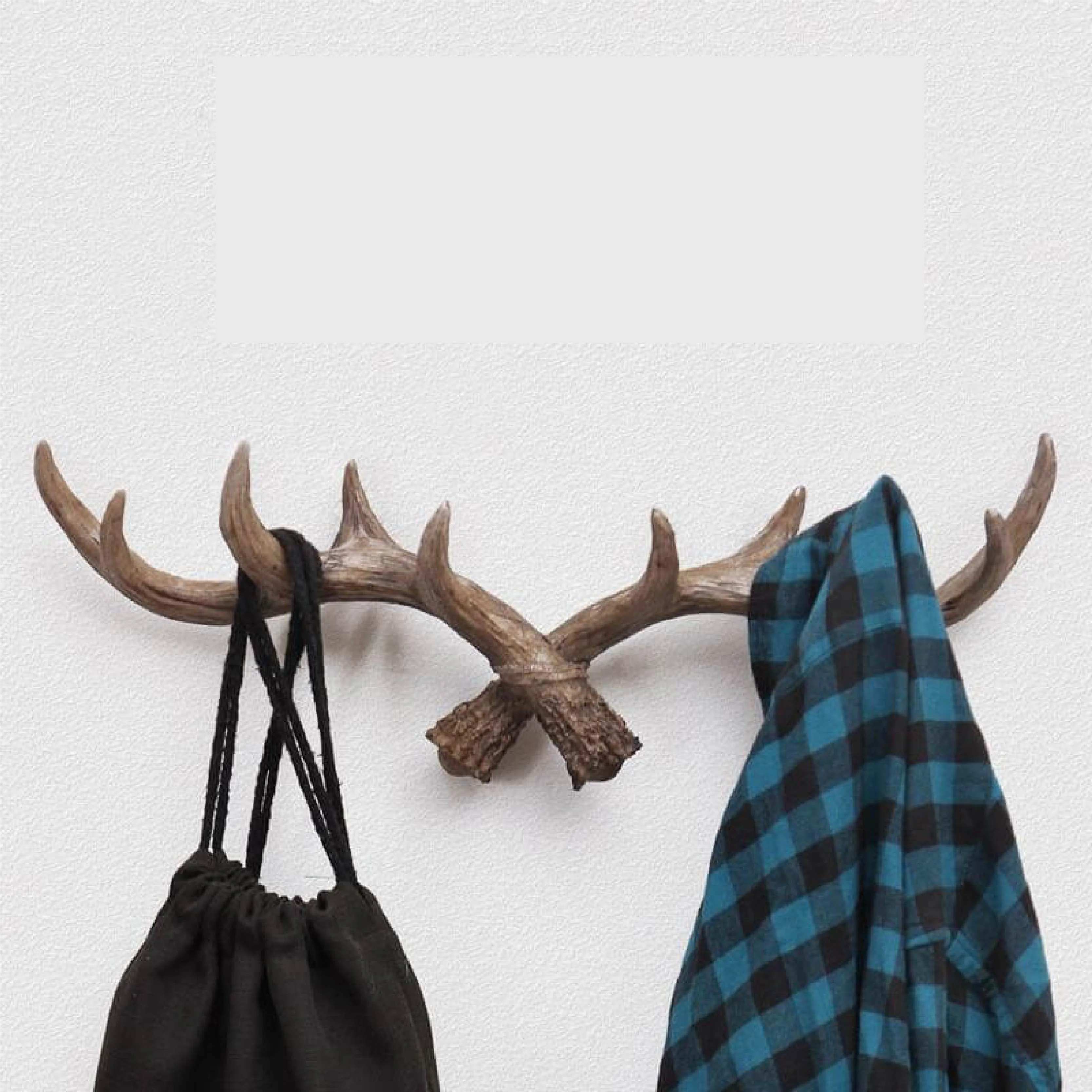 Antlers Decorated Coat Hook - Image 1