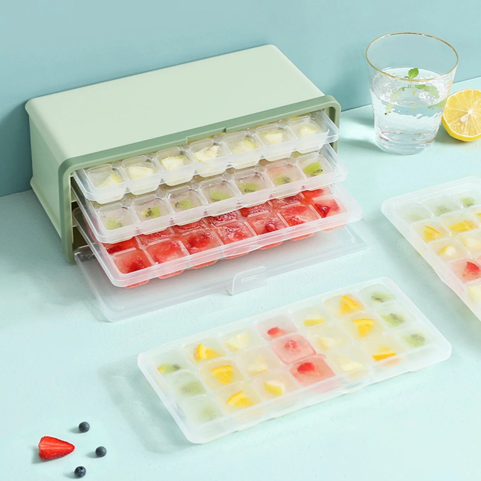 Three-Layer Ice Cube Tray Box - Image 1