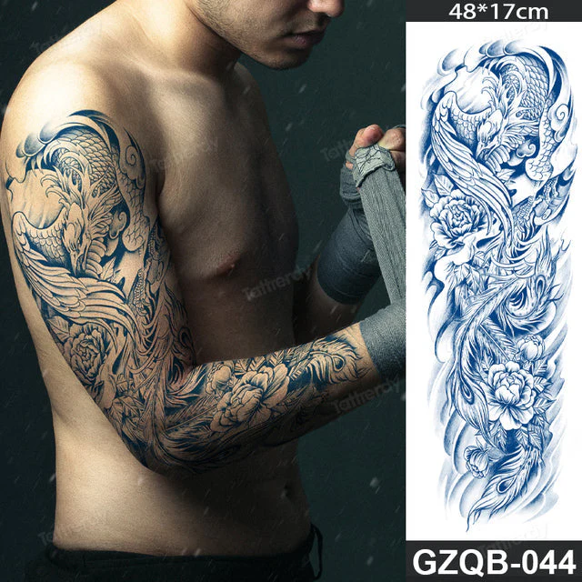 Long Lasting Full Arm Sleeve Tattoo Sticker - Image 2