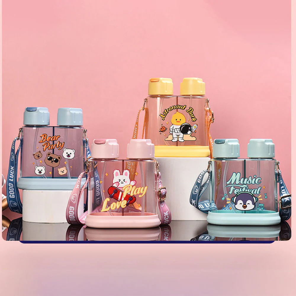 Creative Double-Drink Kids Water Bottle - Image 1