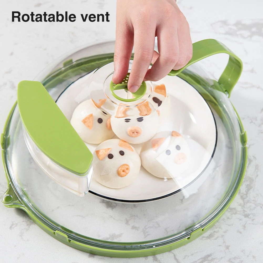Adjustable Vent Transparent Microwave Cover Lid - Image 2