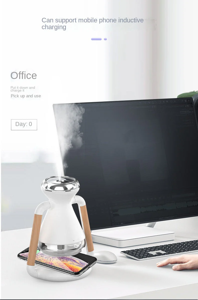 Mini Air Humidifier Wireless Phone Charger - Image 2