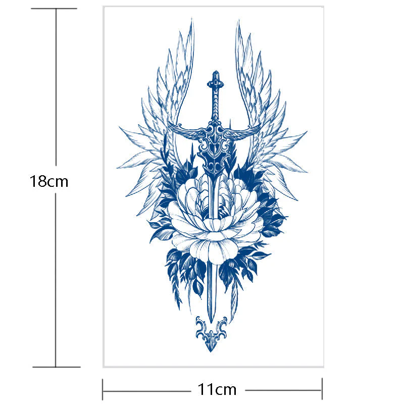 Blooming Flower Orchid Semi-Permanent Temporary Tattoo - Image 2