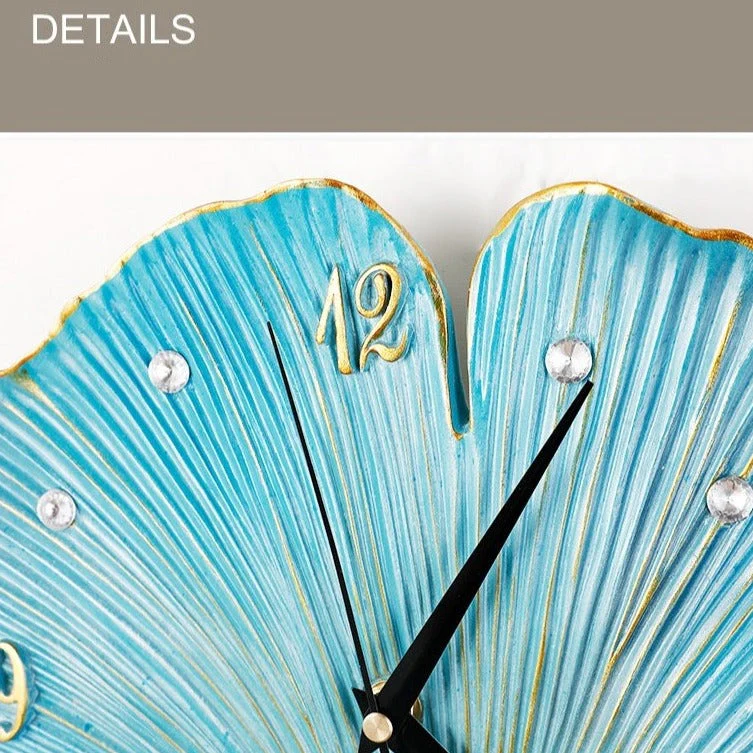 Elegant Leaf Wall Silent Clock - Image 3