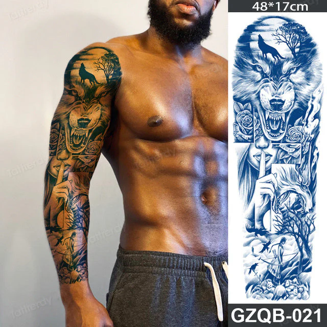 Ethnic Long Sleeve Semi-Permanent Temporary Tattoo - Image 2
