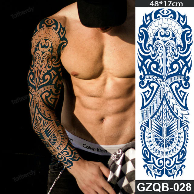 Life Meaning Full Sleeve Semi-Permanent Tattoo - Image 2