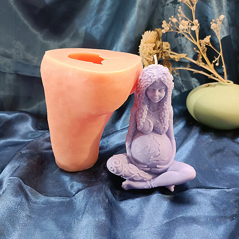 Handmade Mother Earth Candle Mold - Image 1
