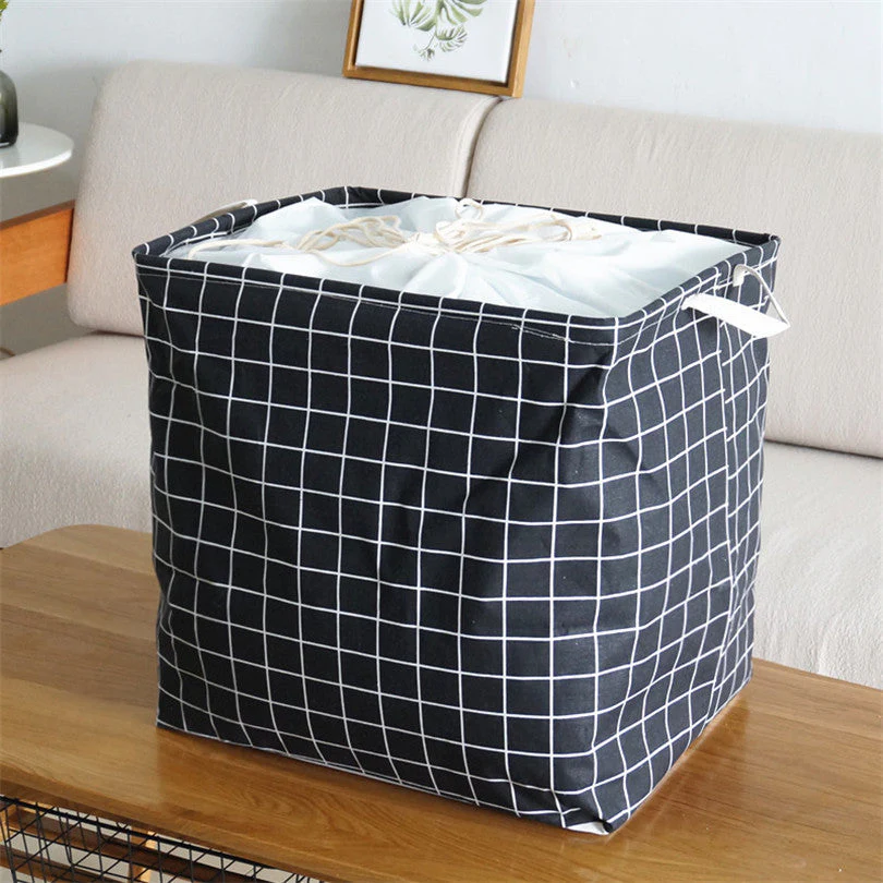 Large Capacity Cotton Foldable Laundry Basket - Image 2