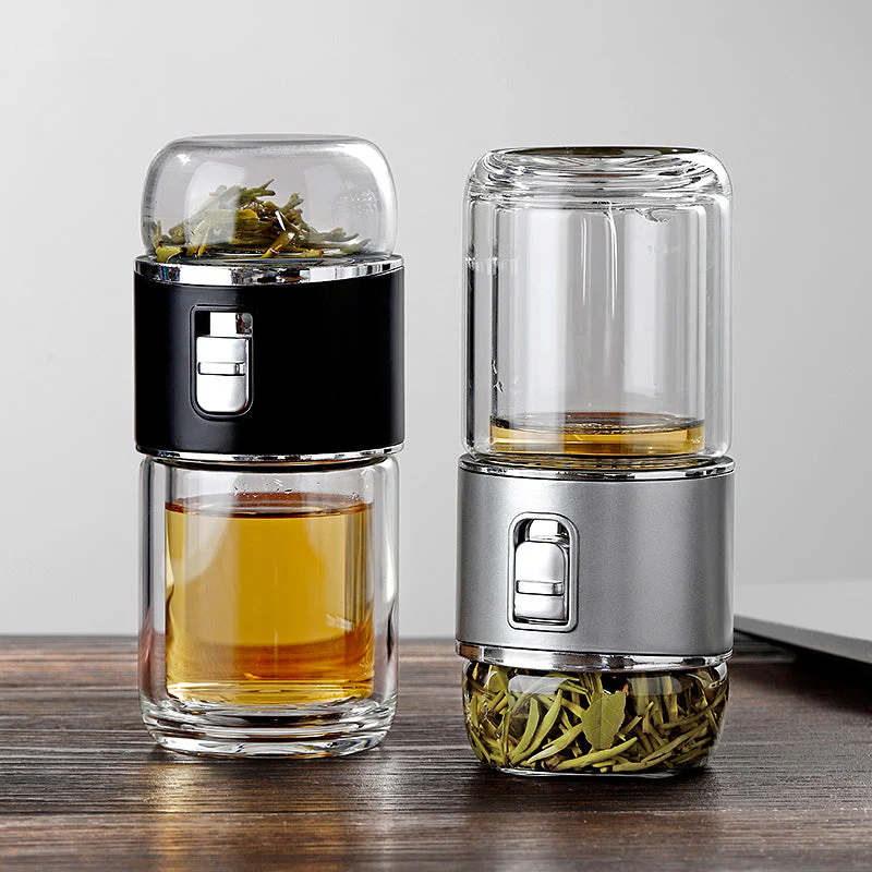 Double Glass Tea Infuser Thermos Bottle - Image 2