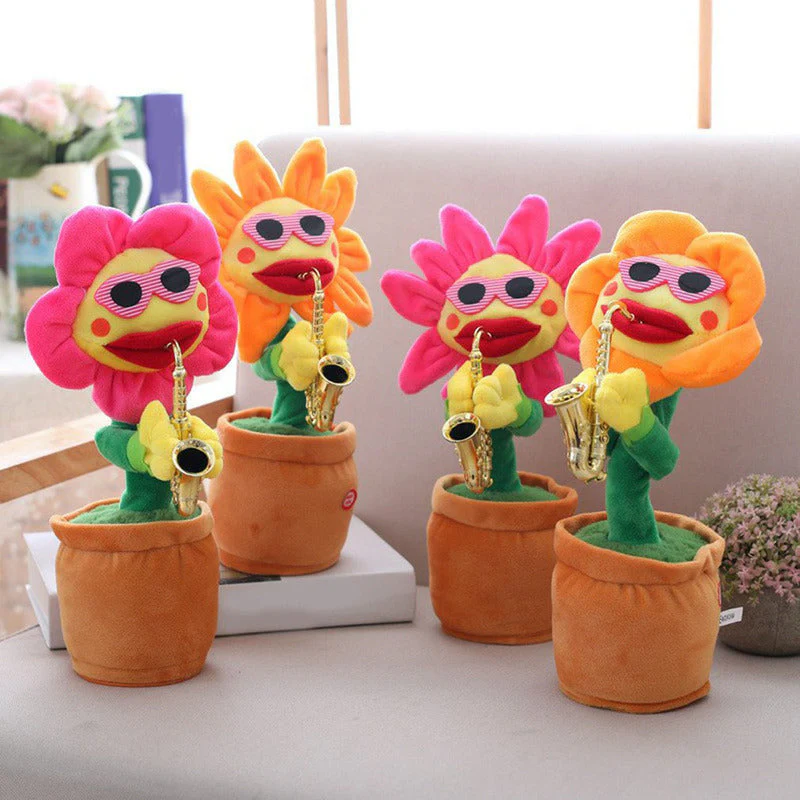 Dancing Plush Saxophone Flower Plant Toy - Image 2