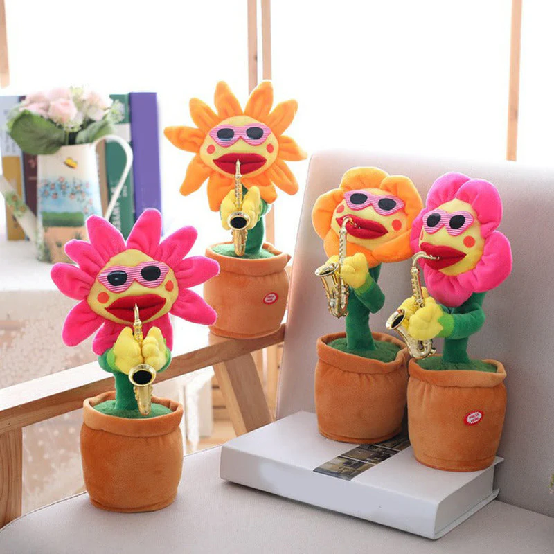 Dancing Plush Saxophone Flower Plant Toy - Image 1