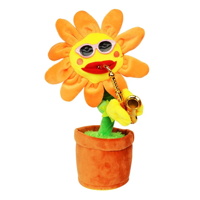 Dancing Plush Saxophone Flower Plant Toy - Image 3