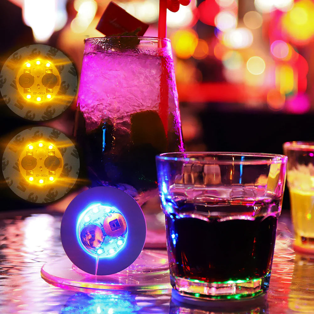 Bottle Light Up Sticky Party Coasters - Image 2