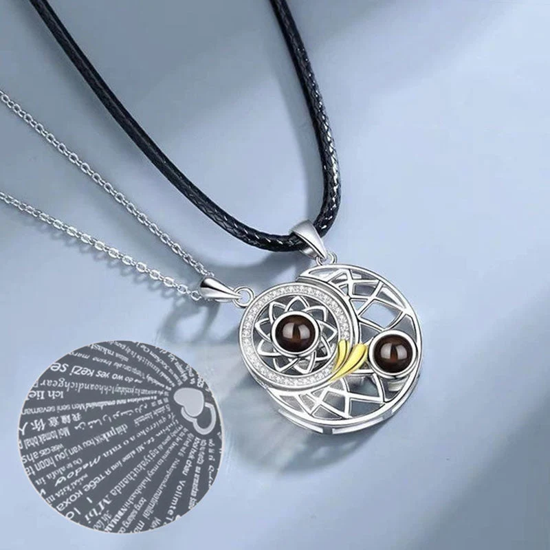 100 Languages I Love You Projection Couple Necklace - Image 2