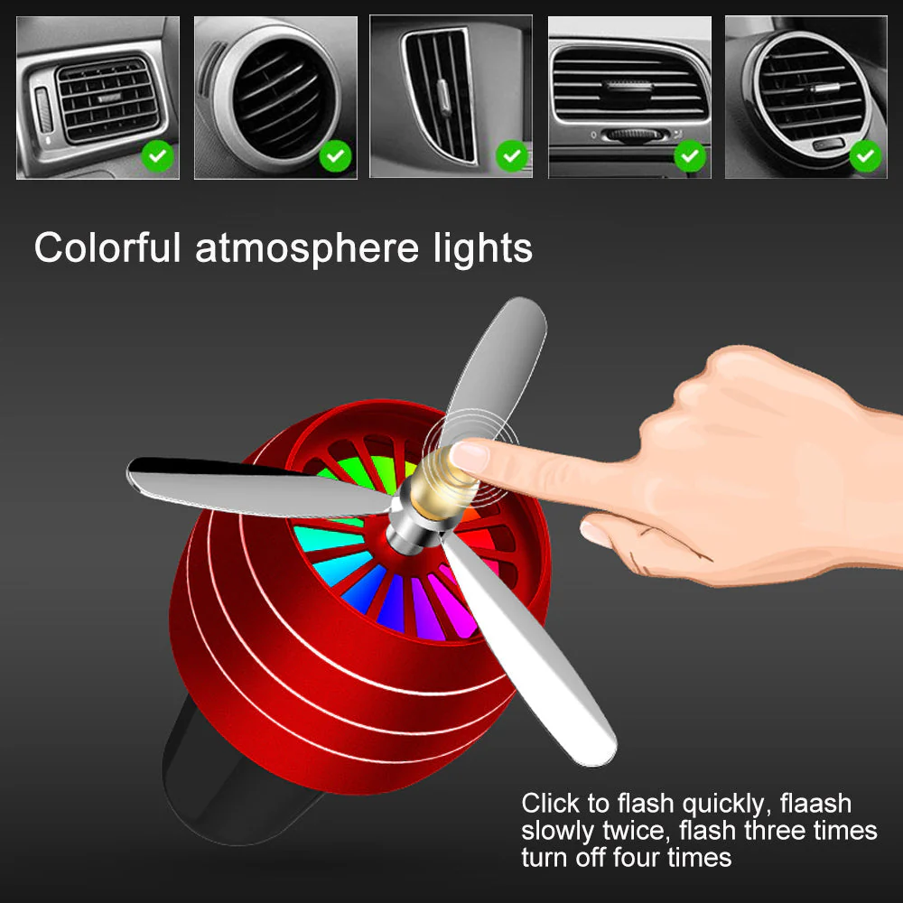 LED Light Propeller Car Air Freshener - Image 2