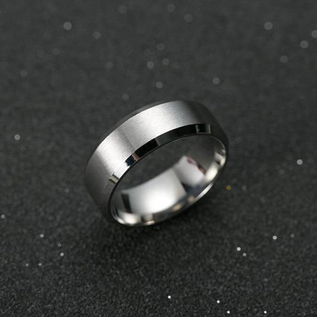 Black Titanium Ring for Men - Image 3