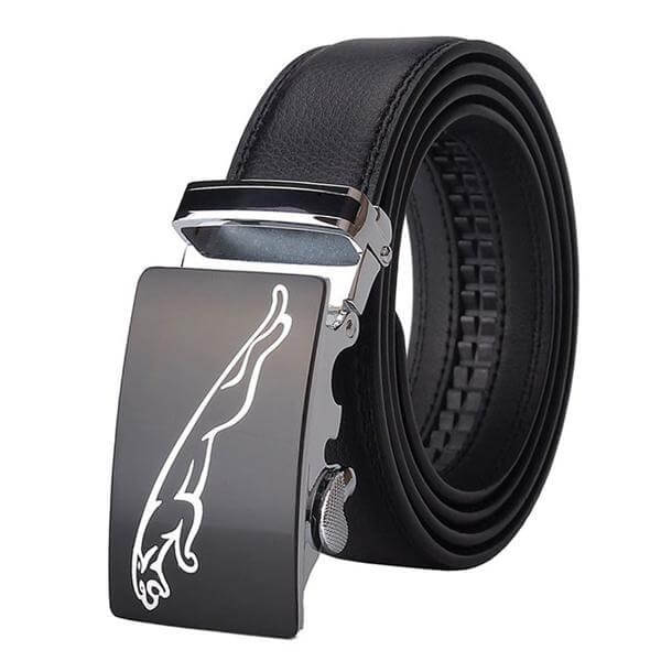 Automatic Buckle Cowhide Leather Men Belt - Image 3