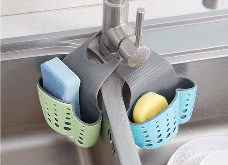 Useful Suction Cup Sink Shelf Soap Rack Kitchen - Image 2
