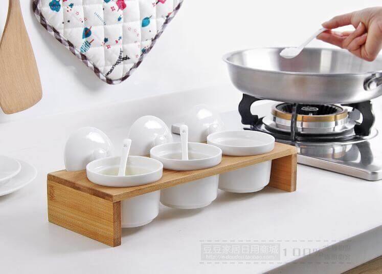 Japan Style Ceramic Spice Jar Kitchen Organizer - Image 3
