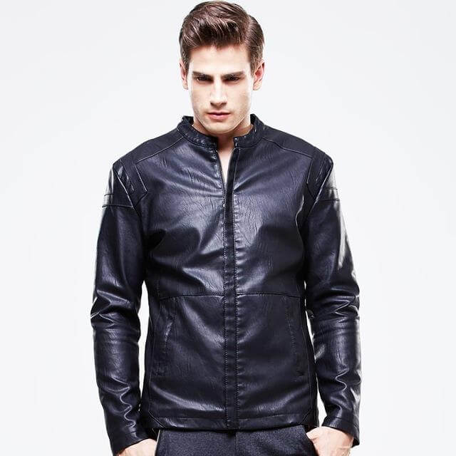 High Quality Luxury  Men's PU Leather Jacket - Image 2
