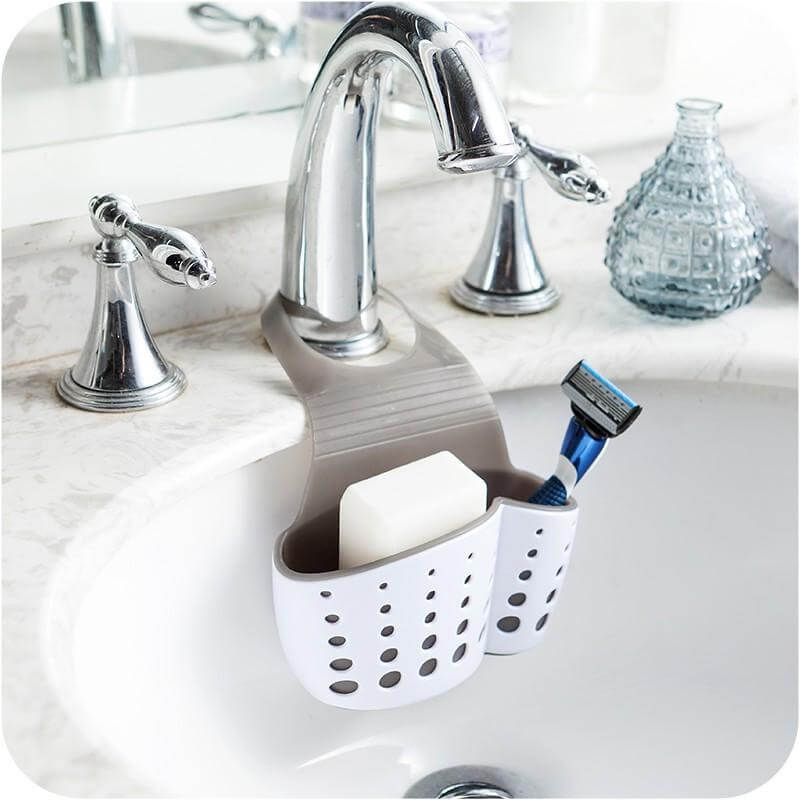 Useful Suction Cup Sink Shelf Soap Rack Kitchen - Image 1