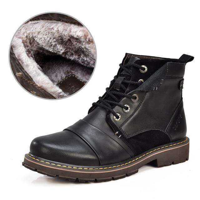 Men Leather Winter Boots - Image 3