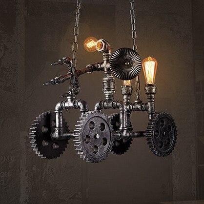 Iron Metal Motorbike Shape Modern Light Lamps - Image 1
