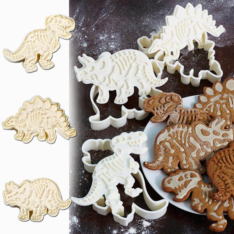 3Pcs/set Cute Dinosaur Shaped Cookie Cutters Tools - Image 3