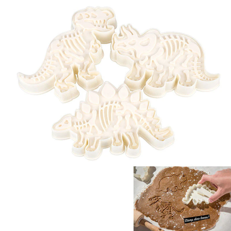 3Pcs/set Cute Dinosaur Shaped Cookie Cutters Tools - Image 2