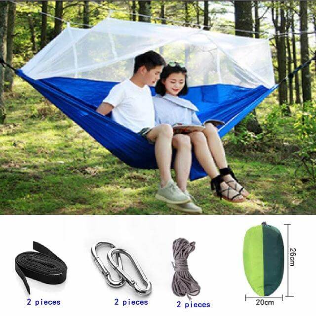 Garden Hanging Nylon Bed and Mosquito Net Outdoor Travel Jungle Camping Tent - Image 3