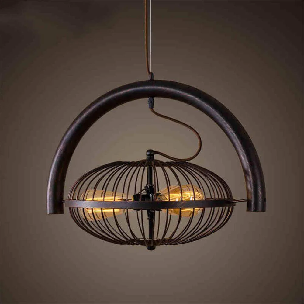 Vintage Iron Retro Fan Ceiling Droplight Chandelier Lamp - Image 2