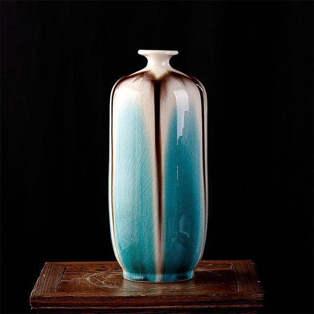 Classical Ancient Jingdezhen Ice Crack Ceramic Glaze Vase - Image 2