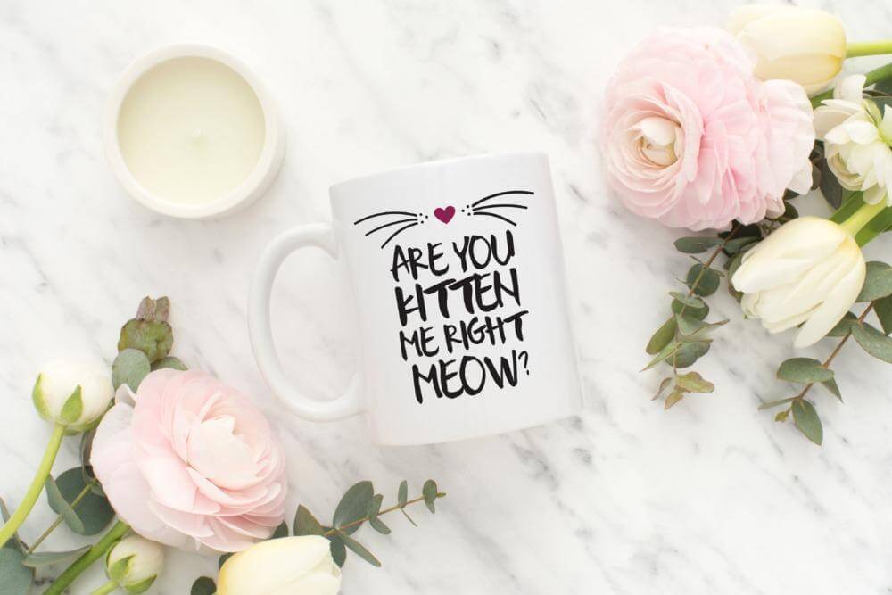 Are you kitten me right now Ceramic Mug - Image 2