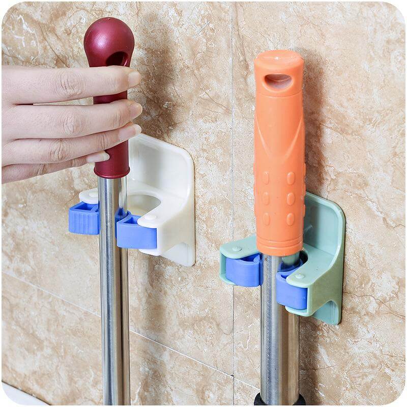2pcs/lot Home Clip Mop Hooks No Trace Mop Holder - Image 3