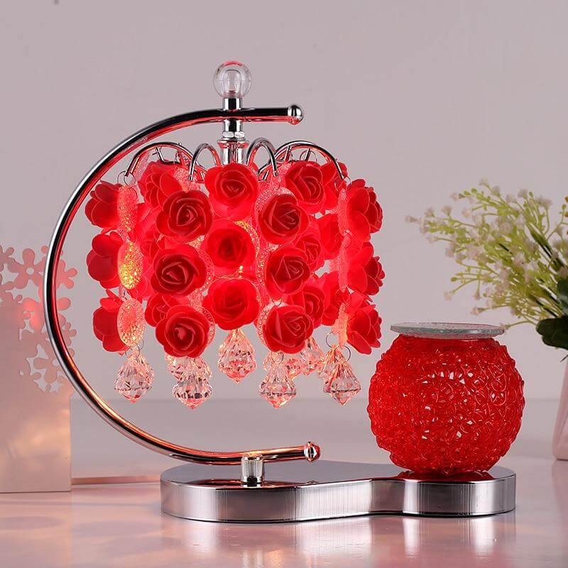 Rose Table Lamp with Aromatherapy Cup - Image 1