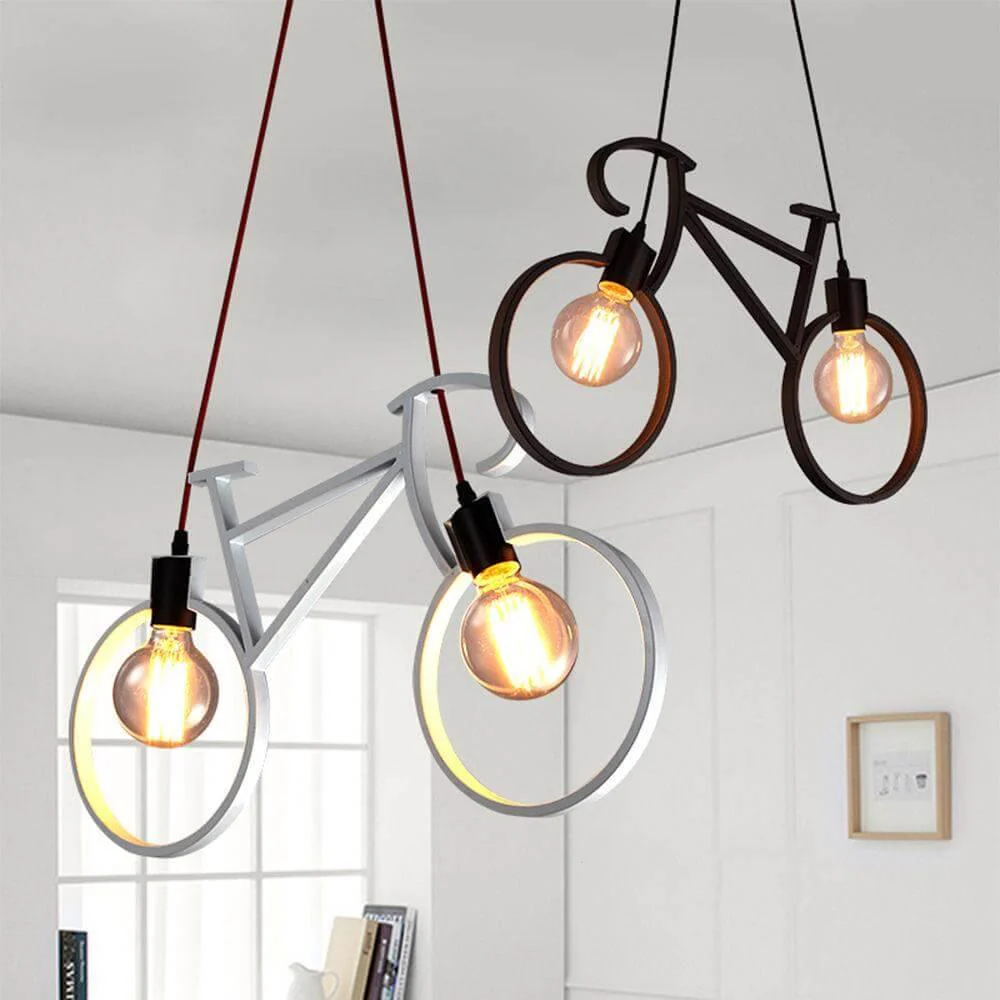 Modern Bicycle Nordic Style Droplight Chandelier Lamp - Image 1