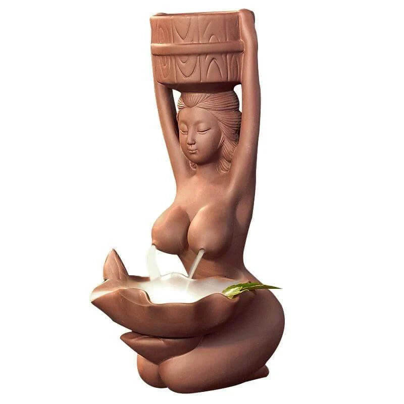 Beauty Backflow Incense Burner Sandalwood Ceramic Censer Tea Holder - Image 1