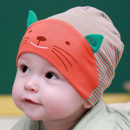 DreamShining Cotton Baby Hat Lovely Cat Stripe for babies - Image 3